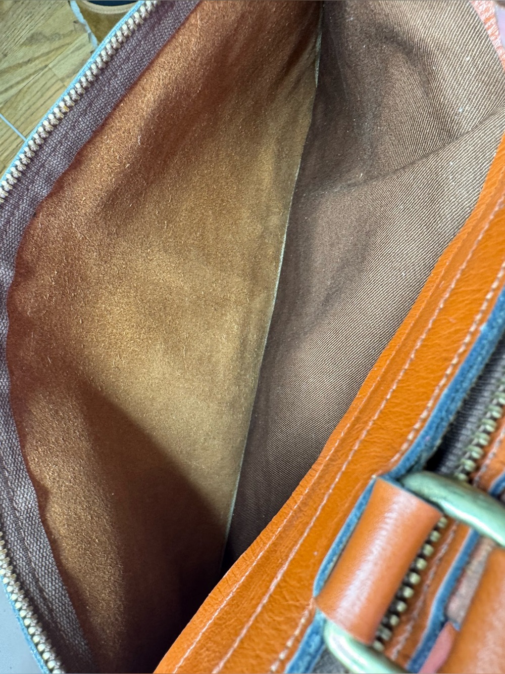 Tempo Genuine Leather Tote Bag Made in Colombia Vintage Brown - Picture 8 of 10